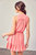 Sleeveless Wrap Mini Dress In Peony Pink