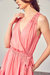 Sleeveless Wrap Mini Dress In Peony Pink