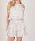 Sweet Floral Sleeveless Romper In White - White