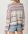 Arana Stripe Crop Spring Sweater In Lavender/Gray