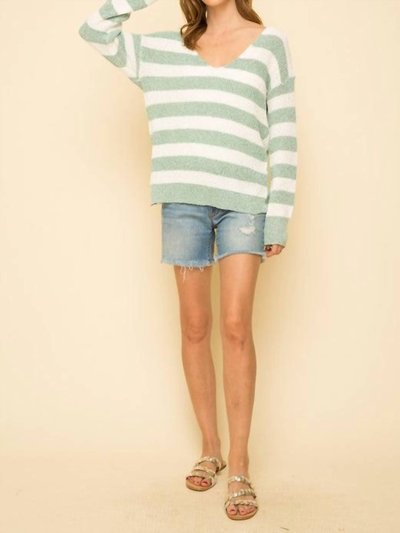 mystree Knotted Back Stripe Sweater product