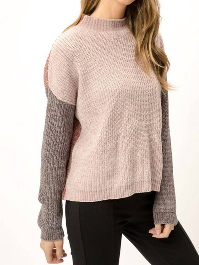 mystree Mock Neck Colorblock Sweater product