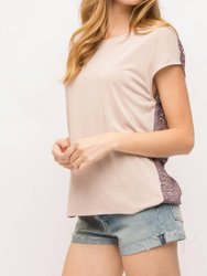 Modal Top With Criss Cross Back - Light Taupe