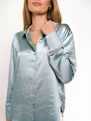 Relaxed Button Down Silky Shirt