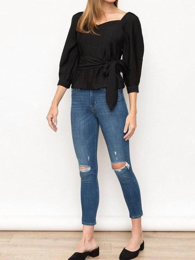 mystree Sweetheart Neck Blouse In Black product
