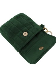 Coin Pouch With Key Chain - Scarlett Emerald