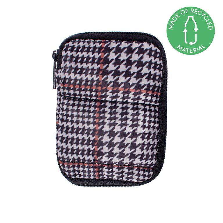 Ear Bud Case - Recycled Collection Harper Tweed - Black