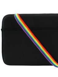 Laptop Sleeve With Carrying Strap - Pride - Black