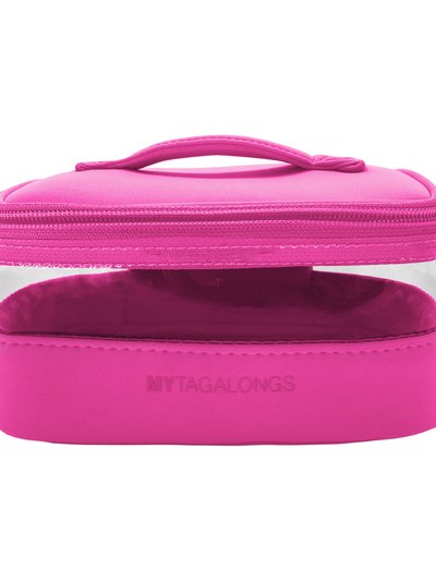 MYTAGALONGS Mini Train Case Cosmetic Bag - Must Haves Hot Pink product