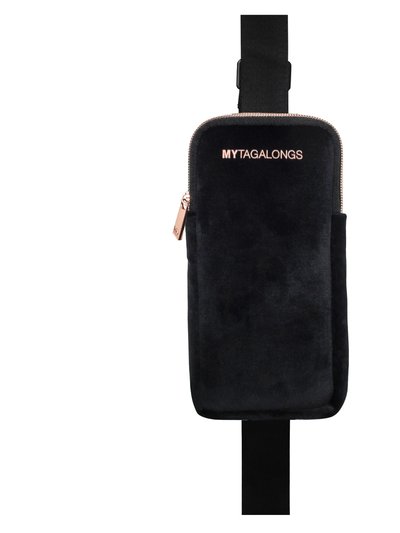 MYTAGALONGS Phone Sling Cross Body - Vixen Black (Velour Finish) product