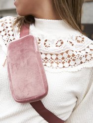 Phone Sling Cross Body - Vixen Rose (Velour Finish)