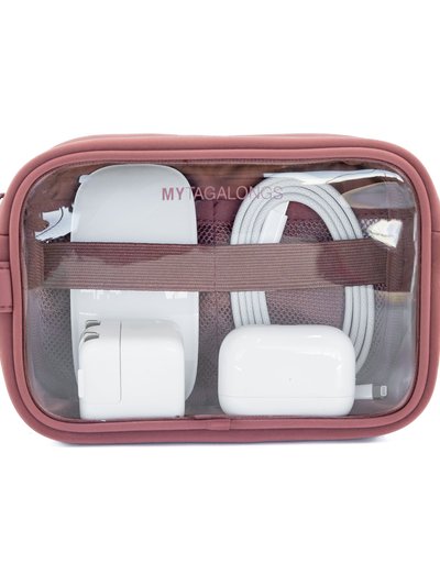 MYTAGALONGS The Clear Cable Organizer - Desert Rose product