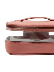 The Clear Train Case - Desert Rose - Desert Rose