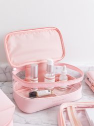 The Clear Train Case - Soft Pink