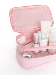 The Clear Train Case - Soft Pink