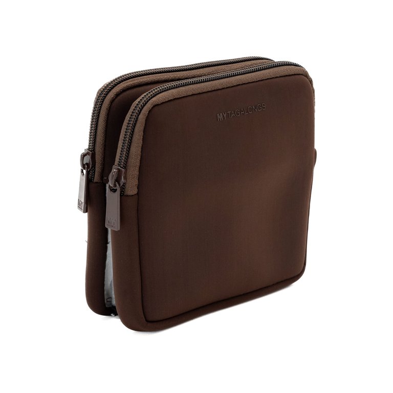 The Double Detachable Pouch - Espresso