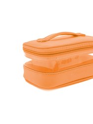 The Mini Clear Train Case - Apricot