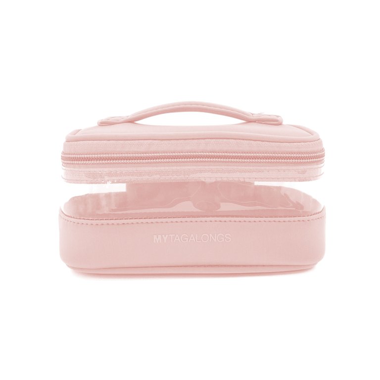 The Mini Clear Train Case - Soft Pink - Soft Pink