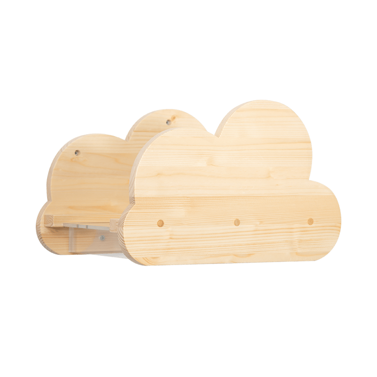 Moku Cloud-Shaped Wall Mounted Cat Shelves Solid Wood With Acrylic Plate