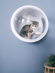 Spaceship Gamma : Wall Mounted Cat Bed Open On The Left-Black