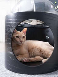 Spaceship Gamma : Wall Mounted Cat Bed Open on the Right-Black