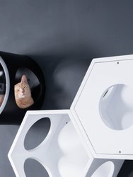 Spaceship Gamma : Wall Mounted Cat Bed Open on the Right-Black
