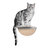 Wall Mounted Cat Shelves With Transparent Board - Round Lack Clear - Clear