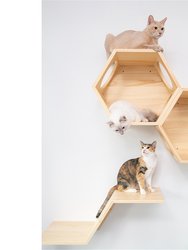 Wall Mounted Cat Shelves Zone Floating Perch - Left Higher