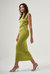 Sleeveless Gathered Dress - Green