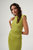 Sleeveless Gathered Dress - Green