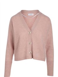 Cashmere Blouson Cardigan - Desert Pink