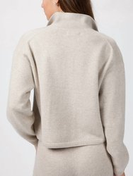 Cropped V Neck Polo Sweater