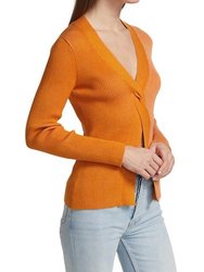 Ribbed Twist Front Top