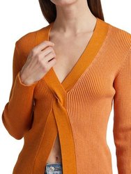 Ribbed Twist Front Top