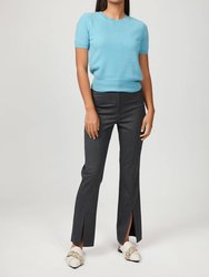 Short Sleeve Cropped Pullover - Caribbean
