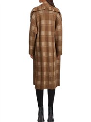 Wool Plaid Jacquard Coat