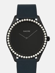 Lune 48 - Matte Black - Navy Leather - Navy Leather
