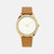 Lune 48 Watch - Gold - Natural Leather