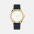 Lune 48 Watch - Gold - Navy Leather