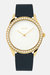 Lune 48 Watch - Gold - Navy Leather - Navy Leather
