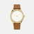 Lune 48 Watch - Gold - Saddle Leather