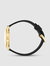 Lune 8 - Gold and White - Black Leather