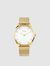 Lune 8 - Gold and White - Gold Mesh