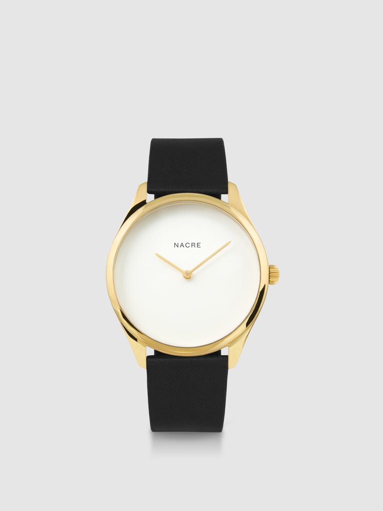 Lune - Gold - Black Leather