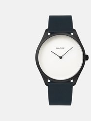 Lune - Matte Black - Navy Leather