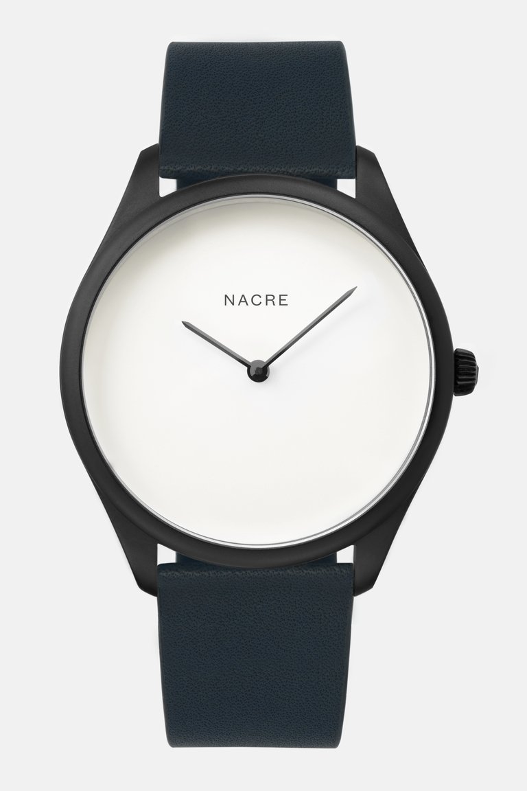 Lune - Matte Black - Navy Leather - Navy Leather