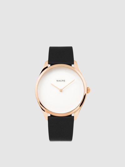 Nacre Lune - Rose Gold - Black Leather product