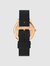 Lune - Rose Gold - Black Leather