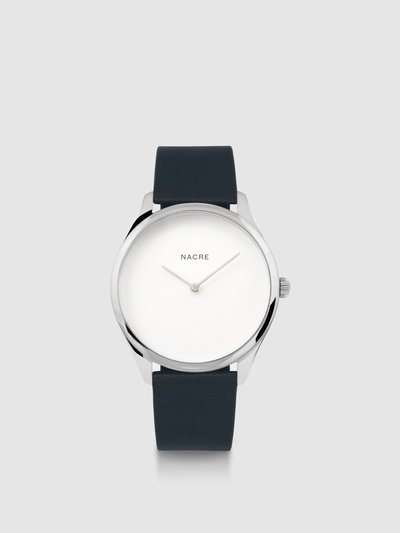 Nacre Lune - Stainless Steel - Navy Leather product