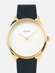 Lune Watch - Gold - Navy Leather - Navy